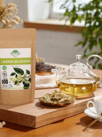 100 Bags Linden Tea Dried Linden Flower Tea Herbal (Tilia cordata) – 100 Count 1.5g Tea Bags Linden Flowers Tea Herb Lipa