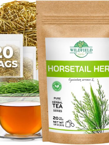 20 Bags Dried Horsetail Herb Tea Shavegrass Cola de Caballo Hierba (Equisetum Arvense) – 20 Count 1.5 g Tea Bags Horsetail Leaf Herb Tea